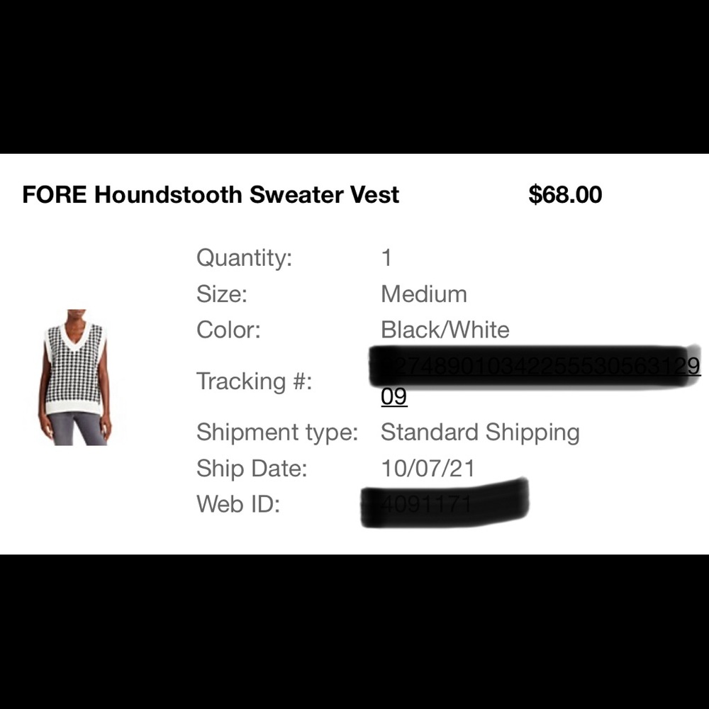 Fore Houndstooth Knit Vest - image 7